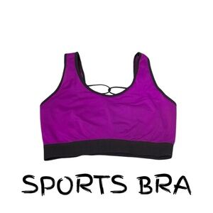 Purple and Black Sports Bra